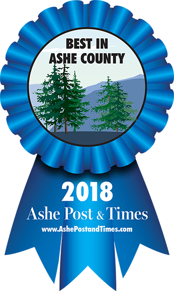 Awarded Best of Ashe County 2018